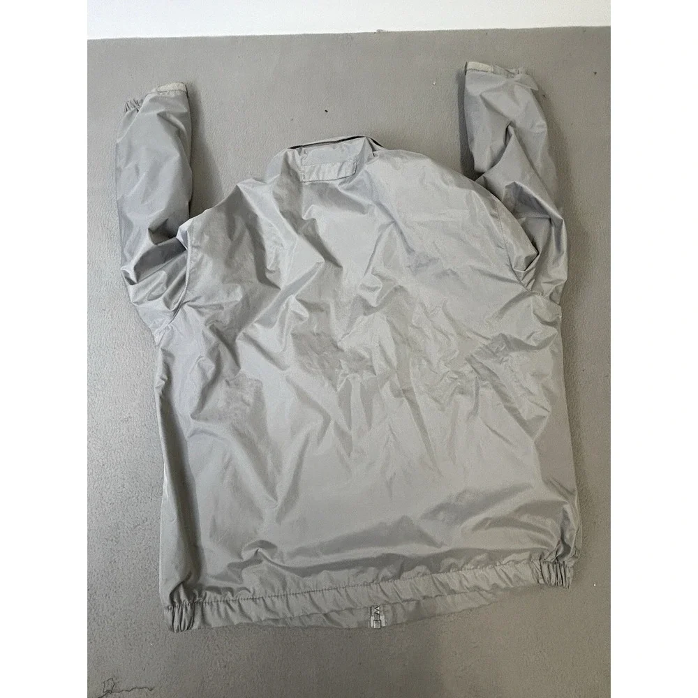 USPA Polo Coat Mens Size Large Fleece Lined Zip‎ Up Jacket Gray Logo